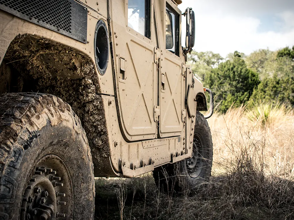 Side of a military jeep