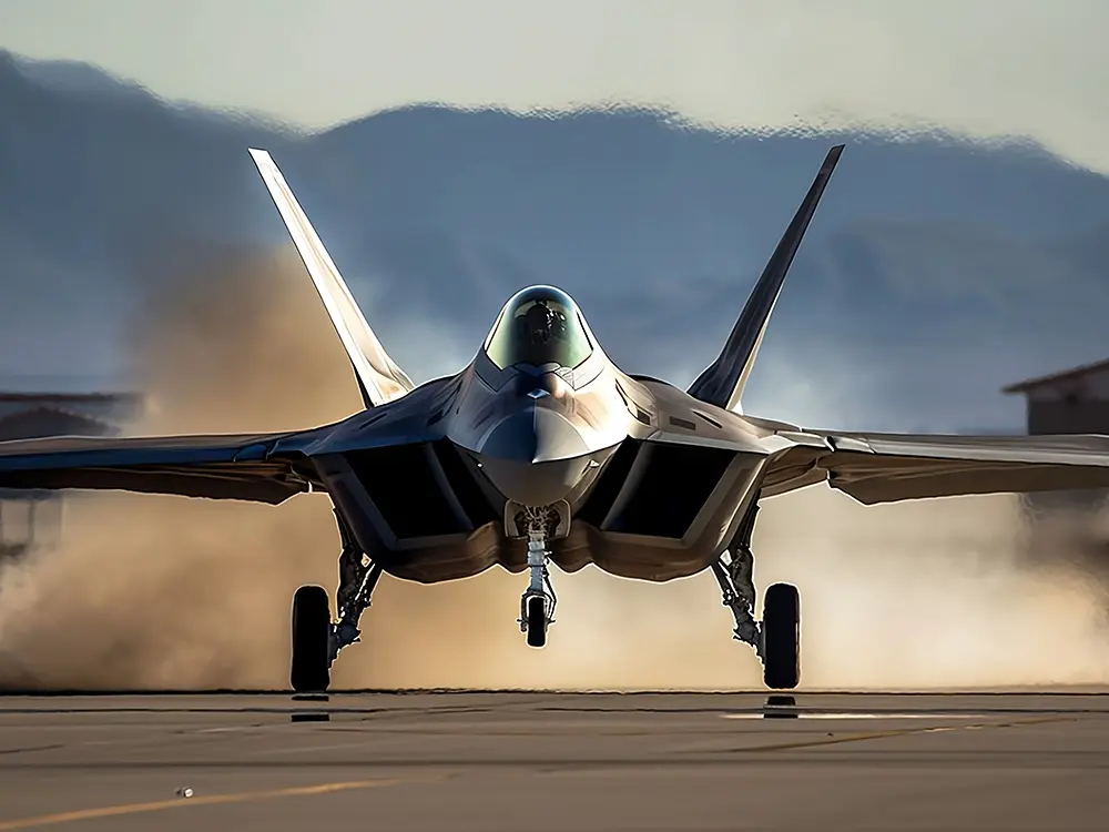 Military Fighter Jet taking off