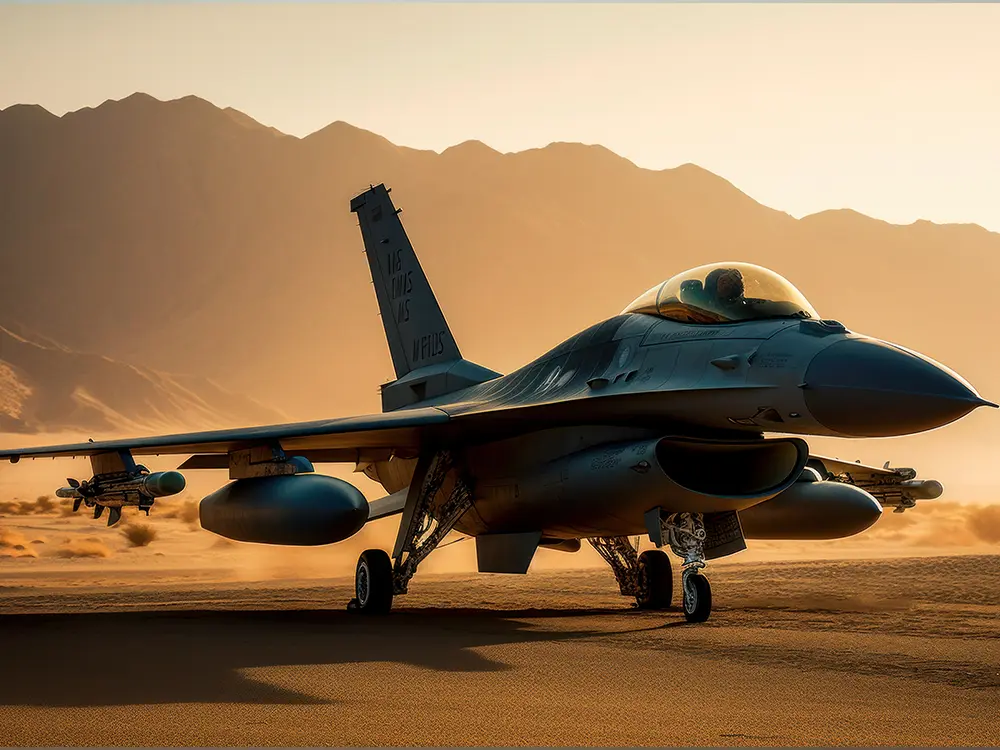 Fighter Jet in desert